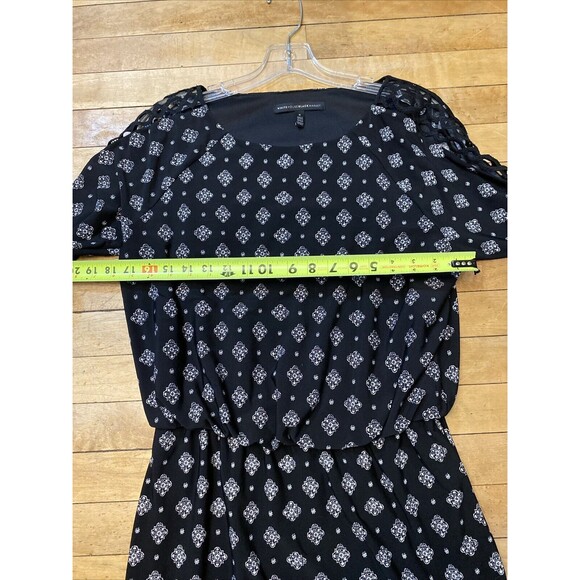 White House Black Market Dress Long Sleeve Mesh Sleeve Above Knee Lined - Picture 14 of 15